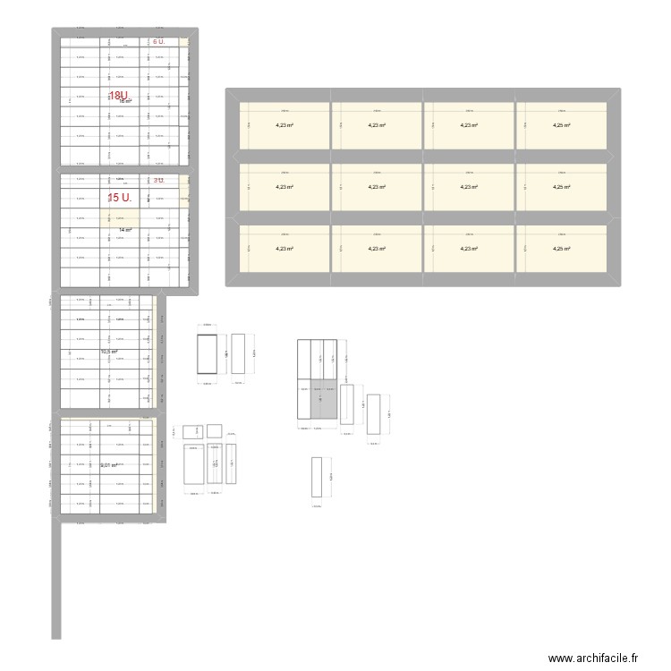 Modulación de casetones. Plan de 0 pièce et 0 m2