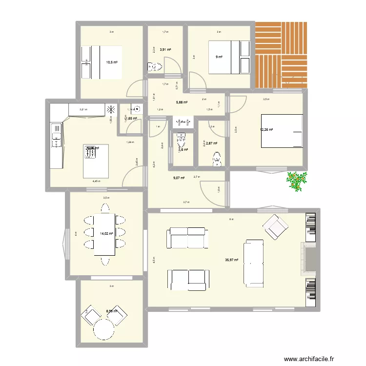 Quarto hospedes - Escoural. Planta de 13  e 132 m²
