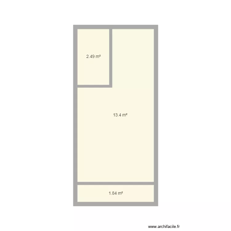 Kitnet  media 18  35 m. Planta de 