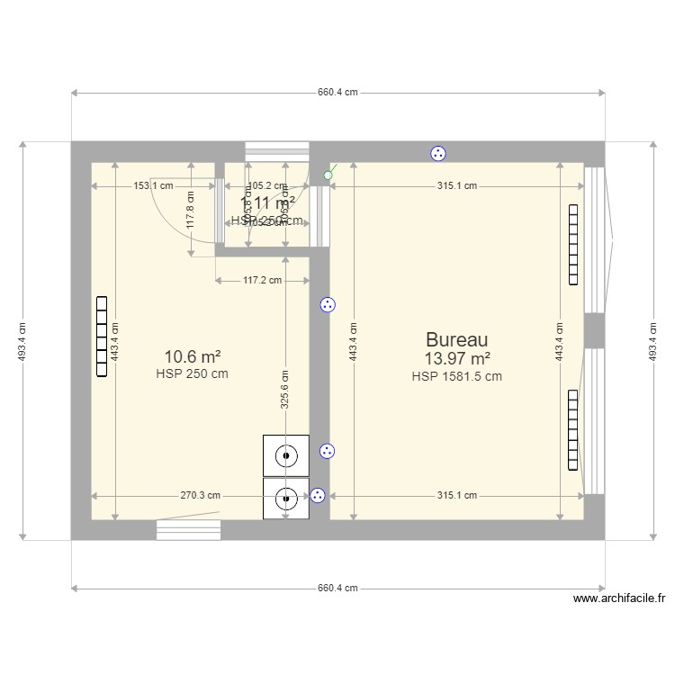 Bureau . Planta de 0 cômodo e 0 m2