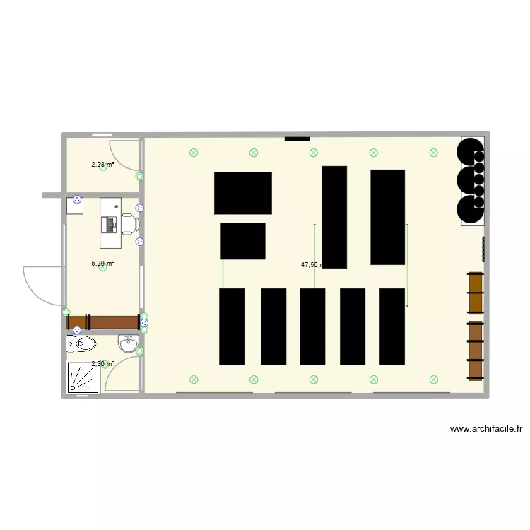 pilates. Planta de 4 Divisões e 57 m² pilates. Planta de 4 Divisões e 57 m²