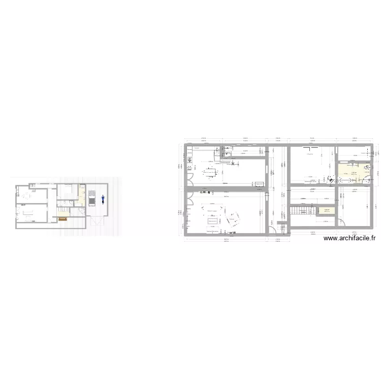 Wayland. Planta de 2  e 9 m²