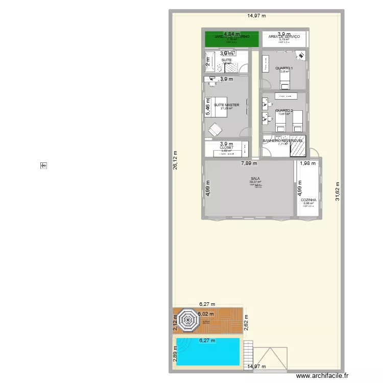 RIBAS HOUSE. Planta de 12  e 602 m²