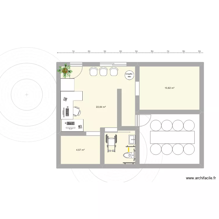 escritorio premaster. Planta de 3  e 38 m²