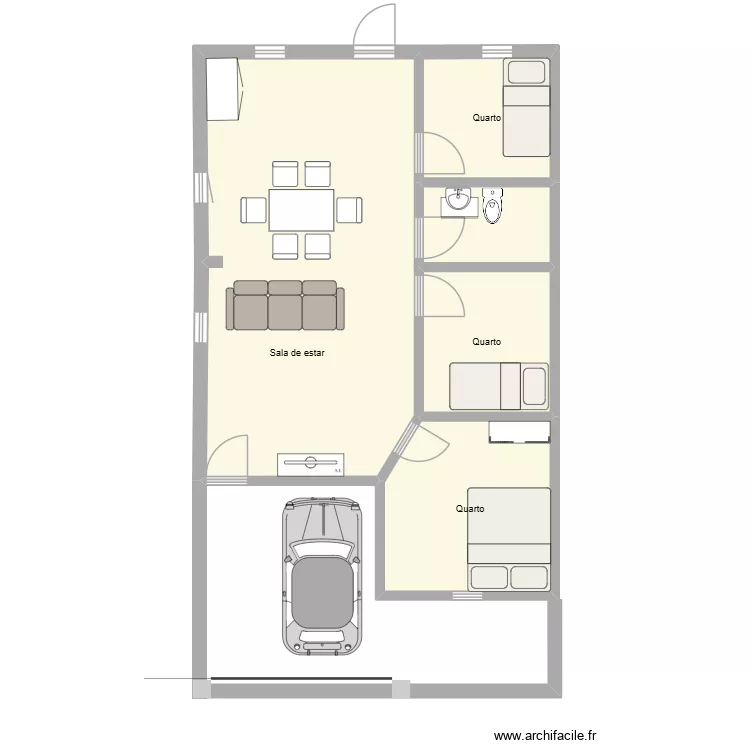 casa. Planta de 4 Divisões e 58 m² casa. Planta de 4 Divisões e 58 m²