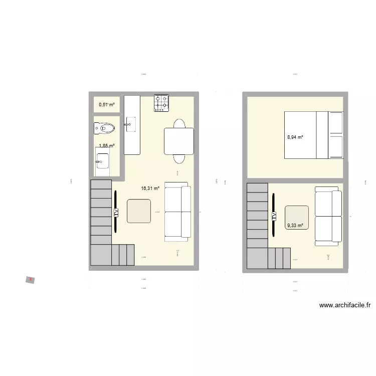 eliseu Gomes Alves. Planta de 5 peças e 37 m²