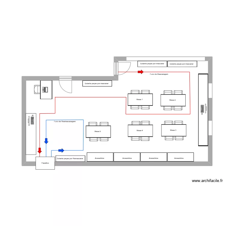 Sala Mascaragem. Planta de 1 Sala e 67 m² Sala Mascaragem. Planta de 1 Sala e 67 m²