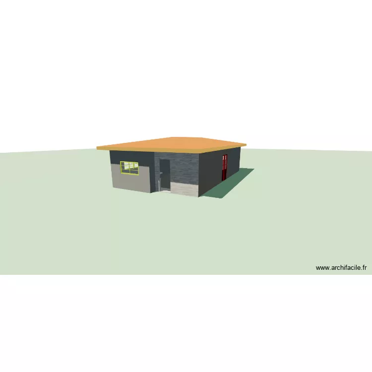 planta. Planta de 5 Divisões e 61 m²