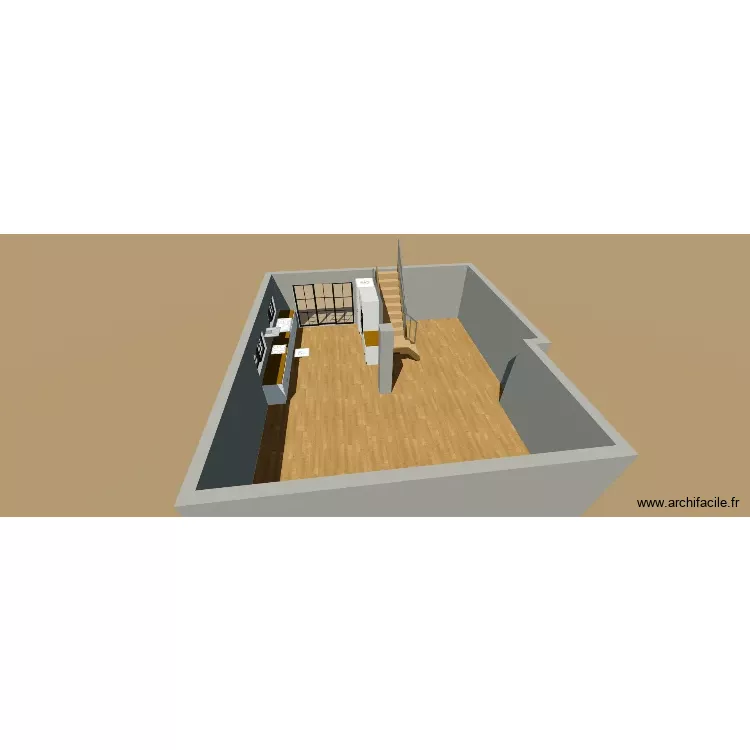 Plan. Planta de 1 Sala e 72 m²