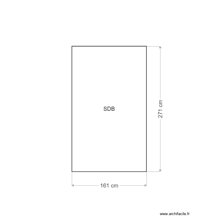 La salle de bain. Planta de 