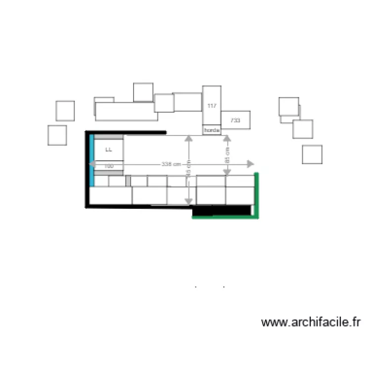 BOURET PROJET colonne lave vaisselle. Planta de 