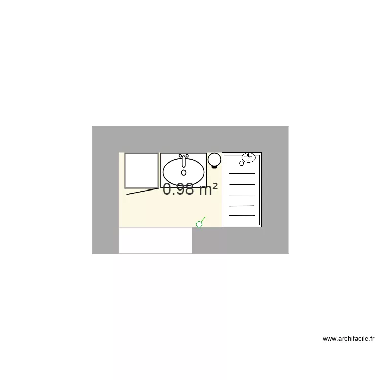 salle de bain . Planta de salle de bain . Planta de