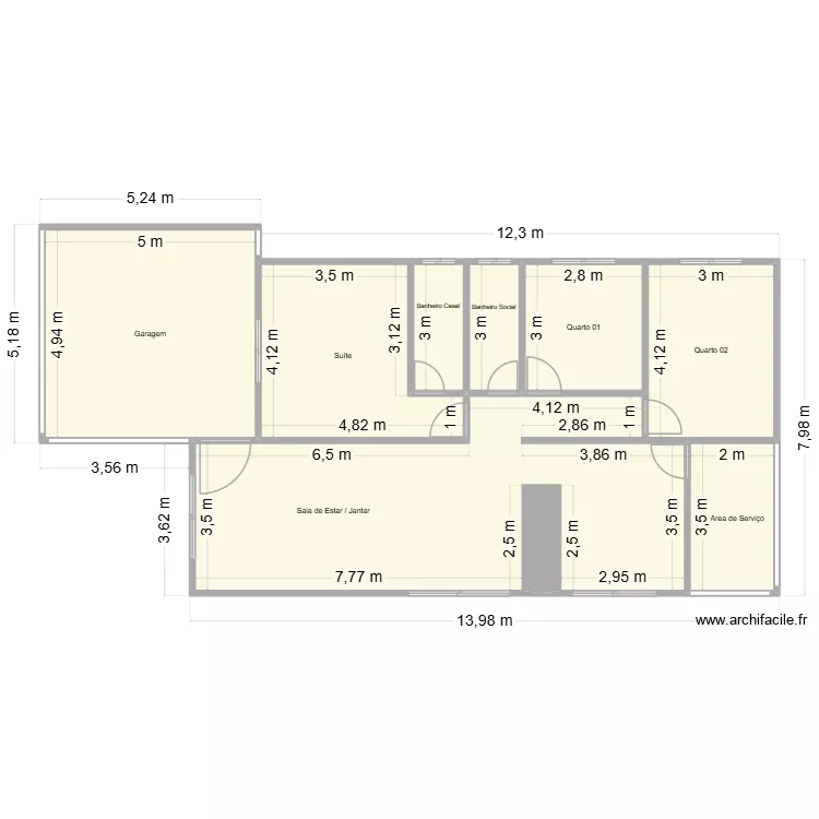 Nossa Casa. Planta de 8  e 118 m²