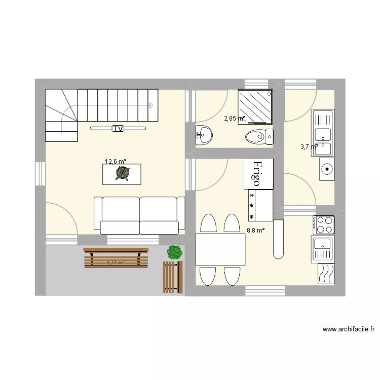Minha casa 3. Planta de 4 e 28 m² Minha casa 3. Planta de 4 e 28 m²