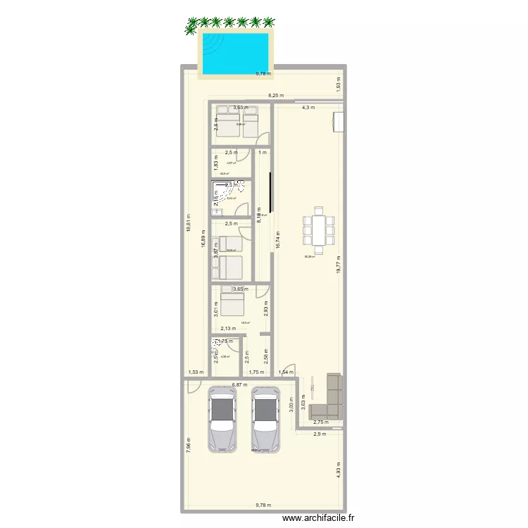 casa. Planta de 10 Divisões e 251 m² casa. Planta de 10 Divisões e 251 m²