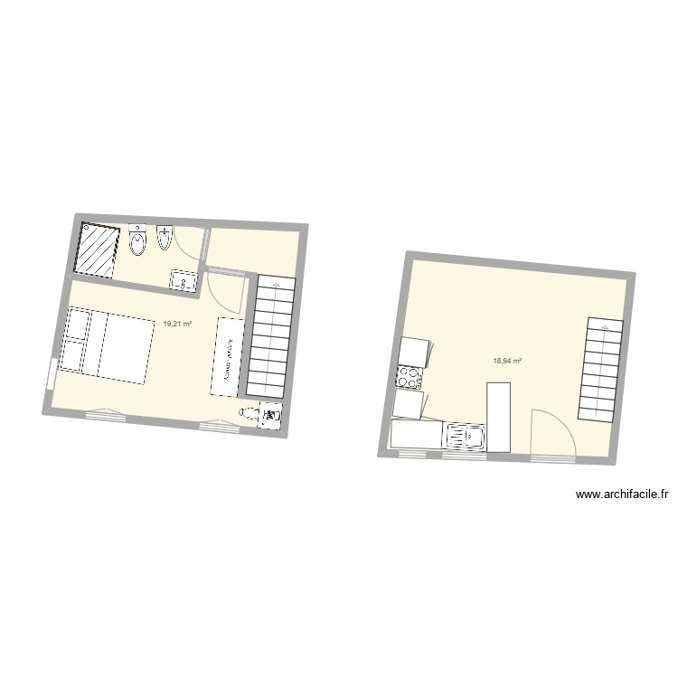 1 andar cz. Planta de 0 cômodo e 0 m2