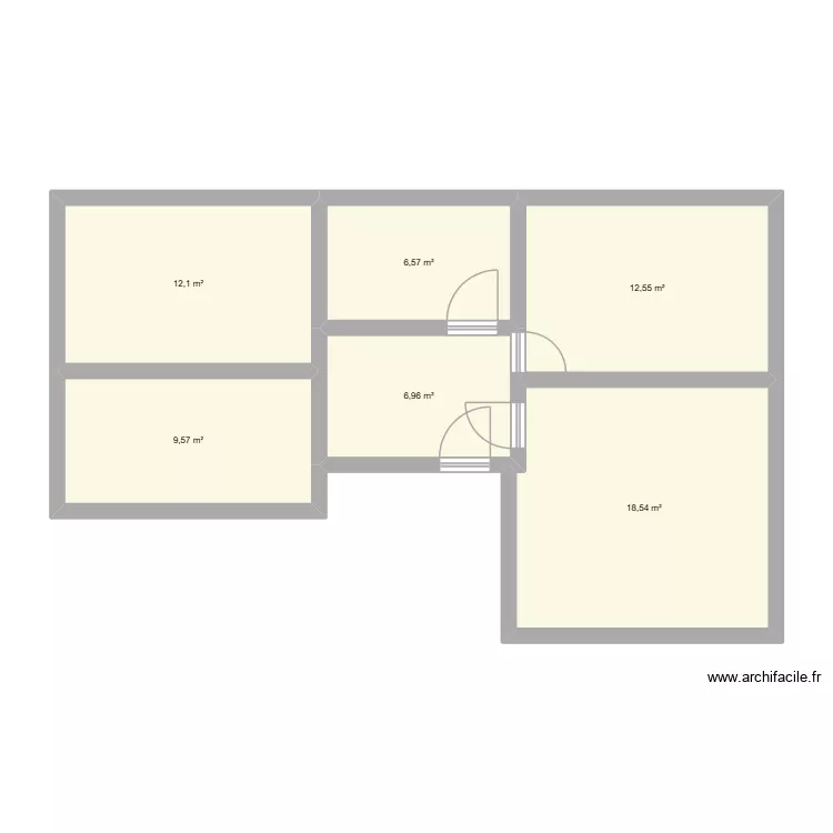 Planta. Planta de 6 Divisões e 66 m² Planta. Planta de 6 Divisões e 66 m²