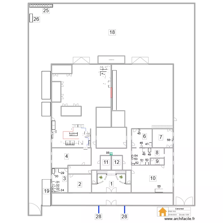 Maquina auto decapagem 2. Planta de 