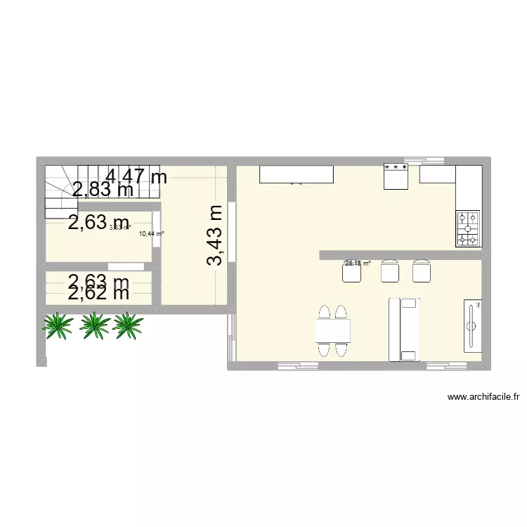sergio. Planta de 3  e 42 m²