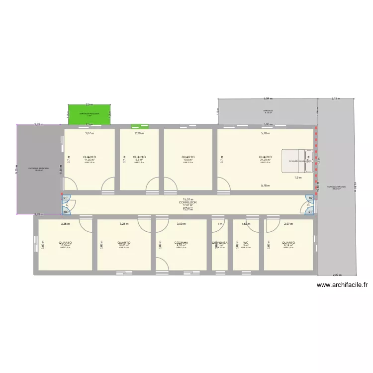 MEDIDAS REALA COM NOMES. Planta de 11 Divisões e 117 m² MEDIDAS REALA COM NOMES. Planta de 11 Divisões e 117 m²