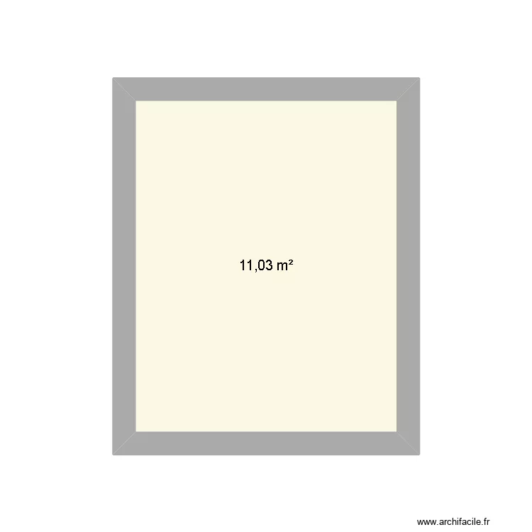 TESTES. Planta de 1 peça e 11 m²