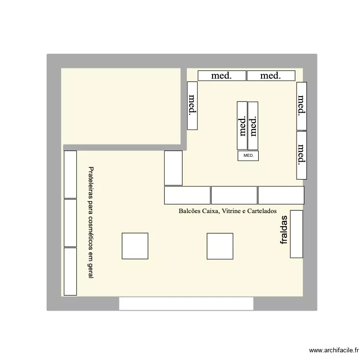 farma00. Planta de 1 Sala e 19 m² farma00. Planta de 1 Sala e 19 m²