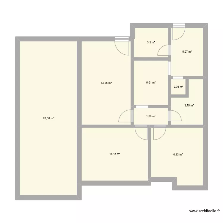 Ap01. Planta de 10 Divisões e 82 m² Ap01. Planta de 10 Divisões e 82 m²