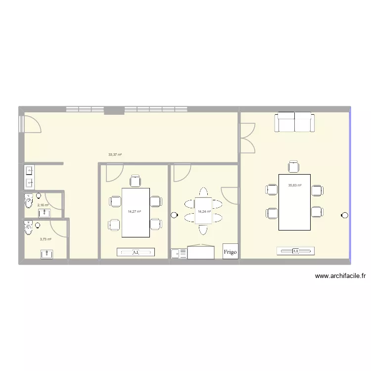 escritorio. Planta de 