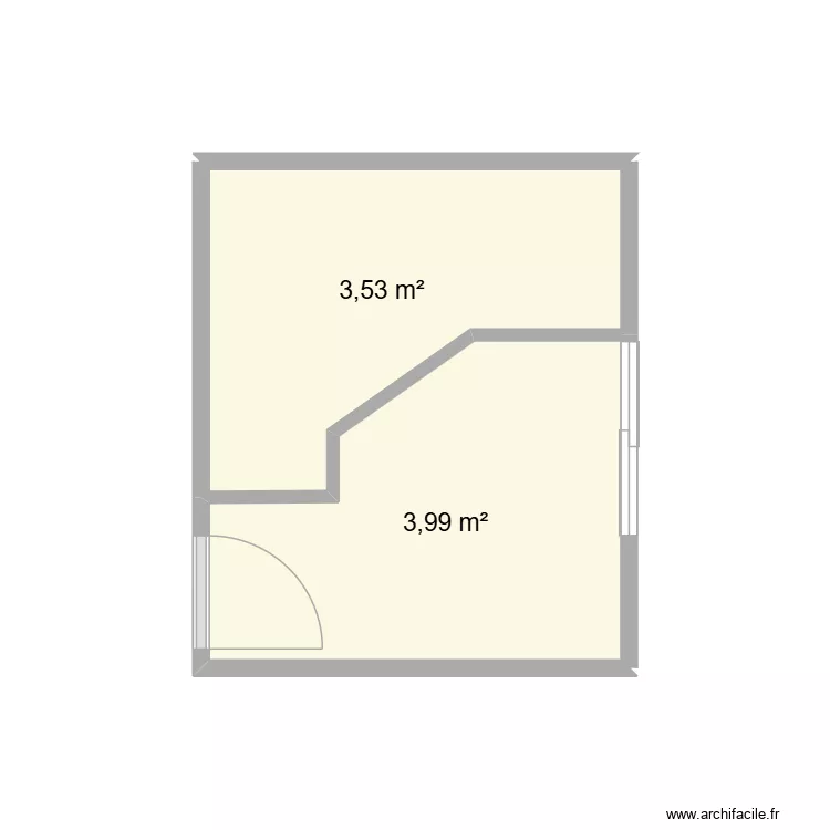 Quarto. Planta de 2 Divisões e 8 m² Quarto. Planta de 2 Divisões e 8 m²