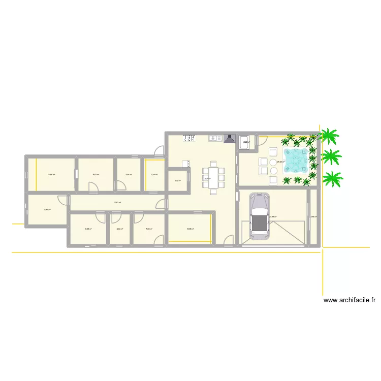 casa2. Planta de 16 e 184 m² casa2. Planta de 16 e 184 m²