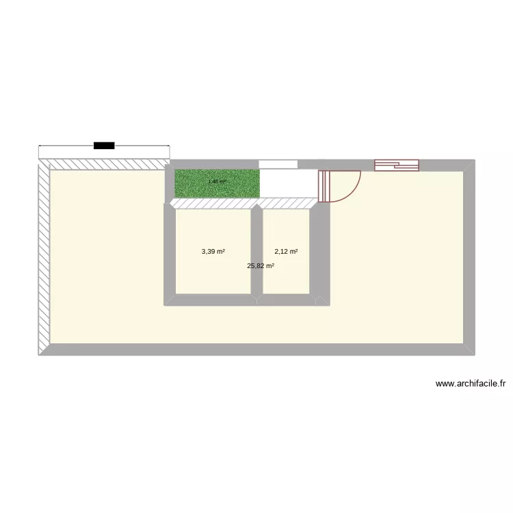 bela-vista. Planta de 3  e 31 m²