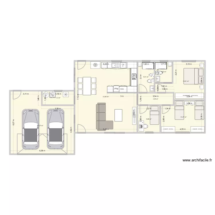 t2 f. Planta de 9  e 129 m²