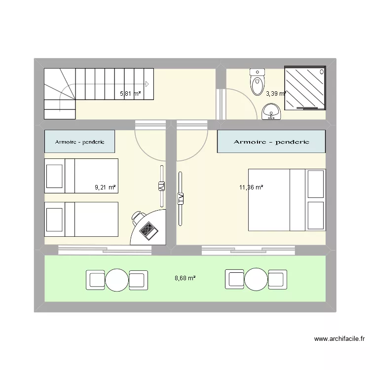 Minha casa 2. Planta de 5 e 38 m² Minha casa 2. Planta de 5 e 38 m²