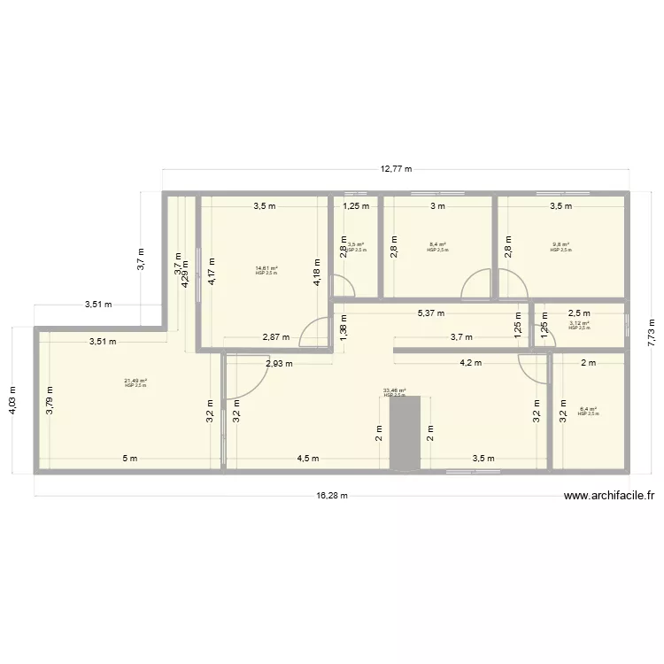 Residencia. Planta de 8 e 101 m² Residencia. Planta de 8 e 101 m²