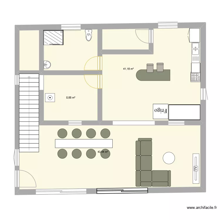 casa. Planta de 3 Divisões e 93 m² casa. Planta de 3 Divisões e 93 m²