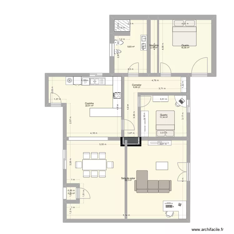 HOME_NEVES. Planta de 8 Divisões e 125 m² HOME_NEVES. Planta de 8 Divisões e 125 m²