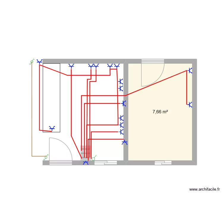Sandra Alver (Nadrupe). Planta de 1  e 8 m²