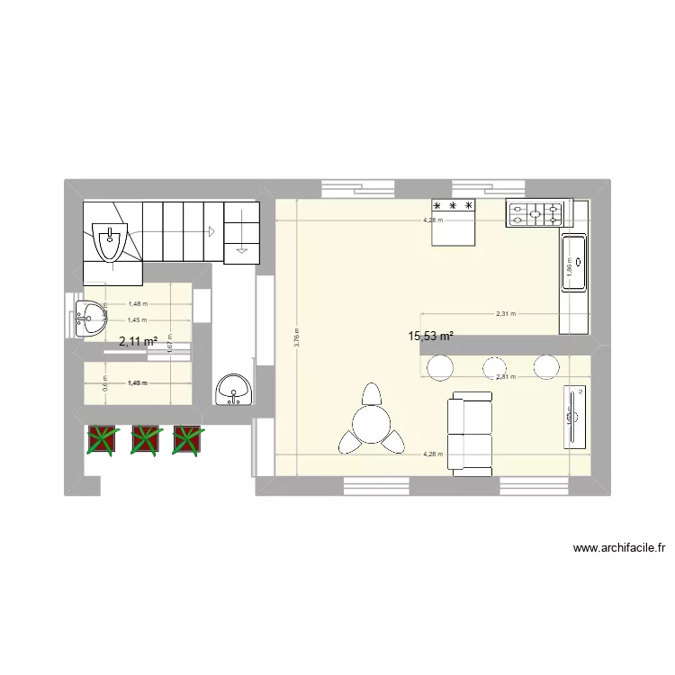 porjeto sdp. Planta de 2 e 18 m² porjeto sdp. Planta de 2 e 18 m²