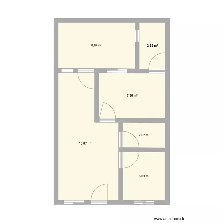 662. Planta de 6 Divisões e 43 m² 662. Planta de 6 Divisões e 43 m²