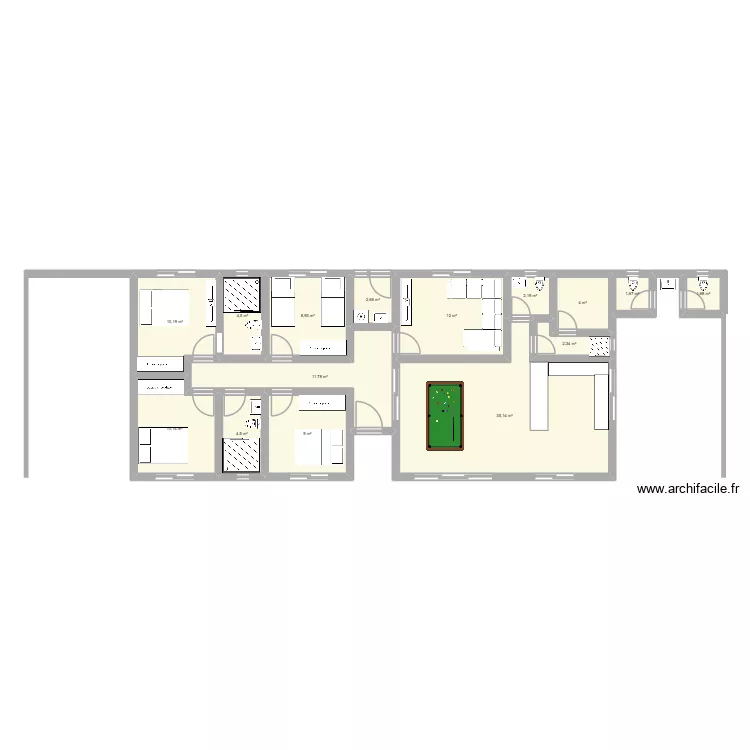 casa s&iacute;tio. Planta de 15  e 121 m²