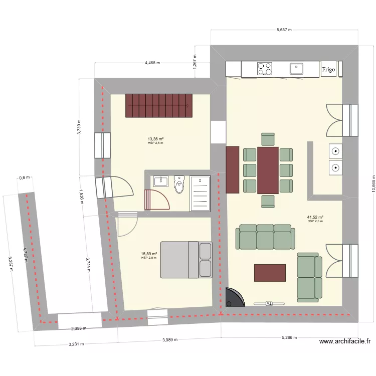 Vieira do Minho (casa da serra). Planta de 3 Divisões e 71 m² Vieira do Minho (casa da serra). Planta de 3 Divisões e 71 m²