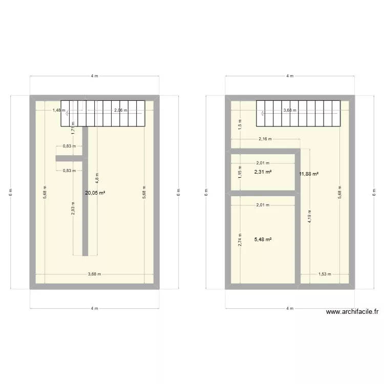 Casa 2. Planta de 4  e 40 m²