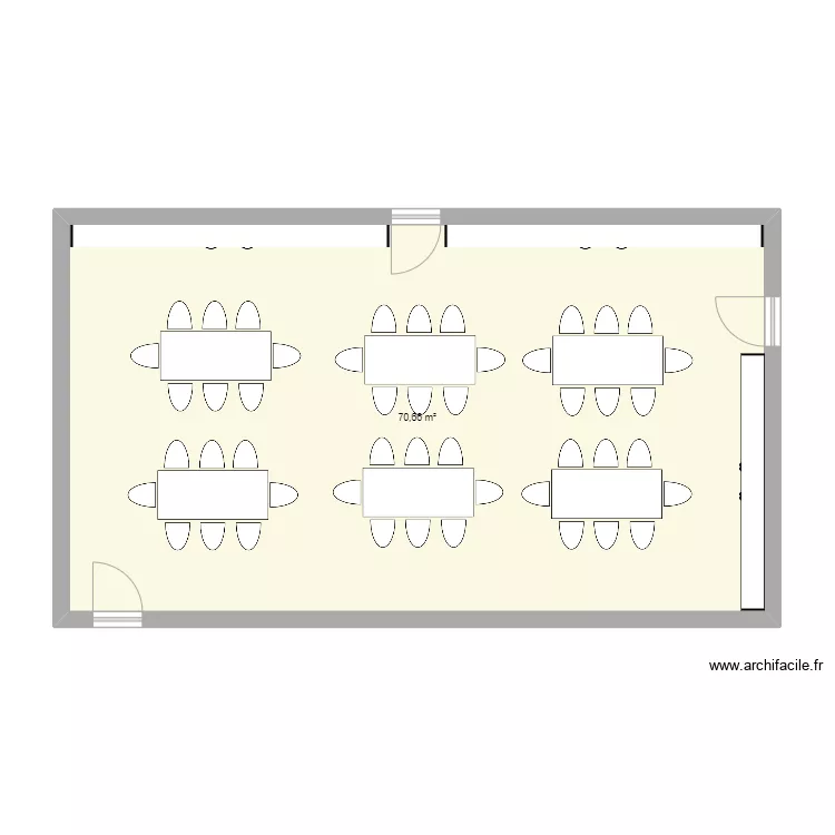 Sala de refei&ccedil;oes. Planta de 