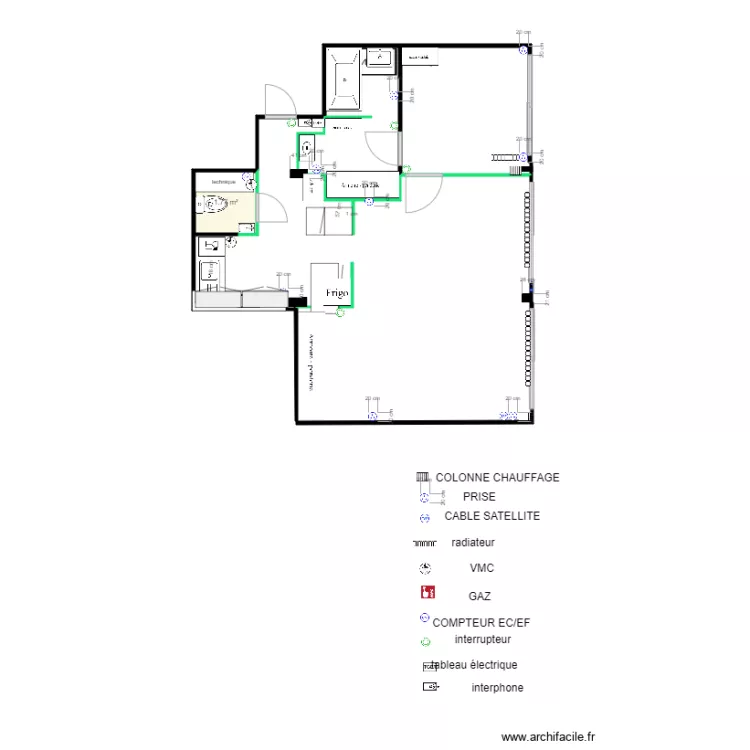 BOURET PROJET entr&eacute;e plus plus. Planta de 