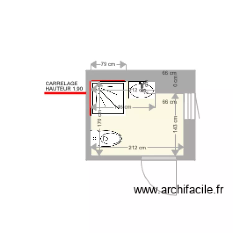 GRASSE SALLE DE BAIN 2 . Planta de 