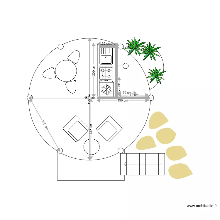 cabana  o ninho rez. Planta de 