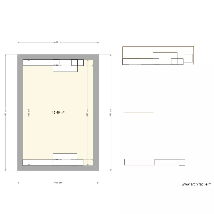 meuble mezzanine. Planta de 