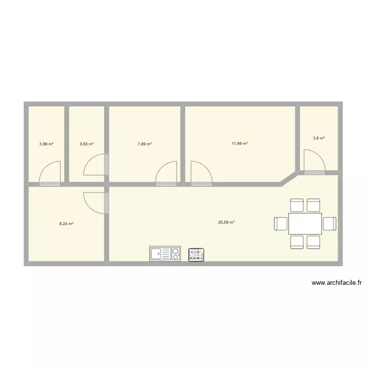 fazendinha2. Planta de 7 Divisões e 65 m² fazendinha2. Planta de 7 Divisões e 65 m²