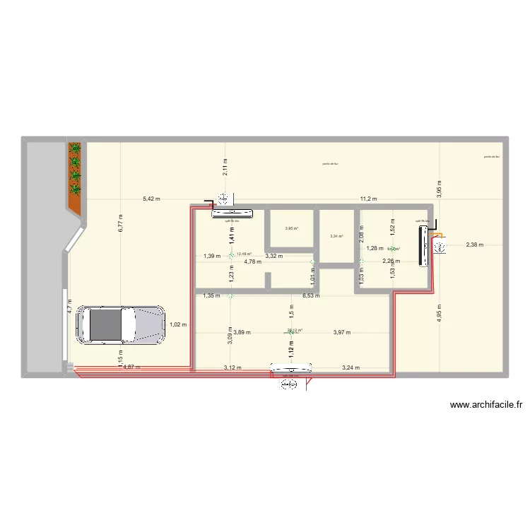 ar cond. Planta de 8  e 179 m²