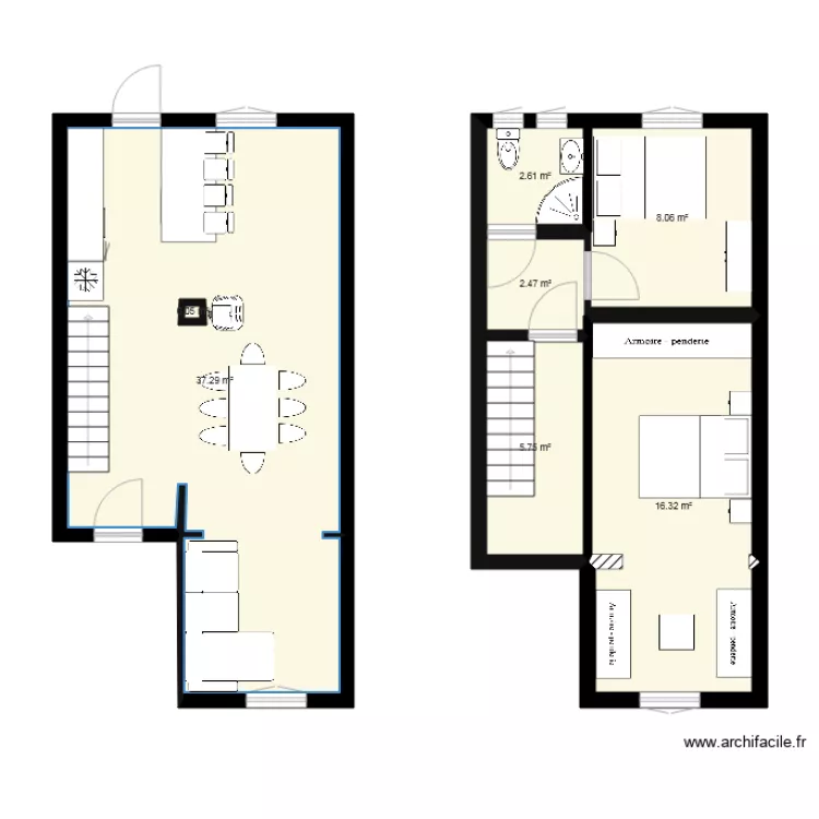 Maison. Planta de Maison. Planta de